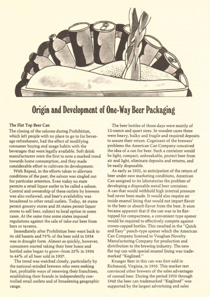 Origin and Development of Beer Packaging.